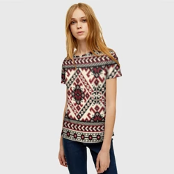 Женская футболка 3D Славянский орнамент Русь - фото 2