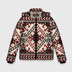 Зимняя куртка для мальчиков 3D Славянский орнамент Русь