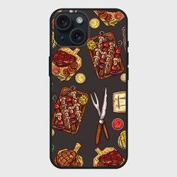 Чехол силиконовый для Apple iPhone 15 матовый Вкуснятина