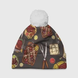 Шапка 3D c помпоном Вкуснятина