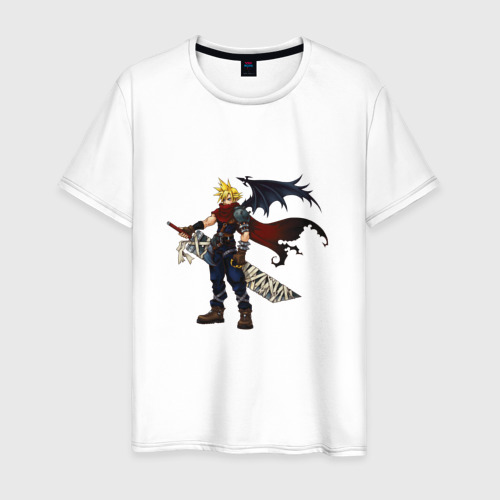 Мужская футболка хлопок  Final Fantasy, цвет белый