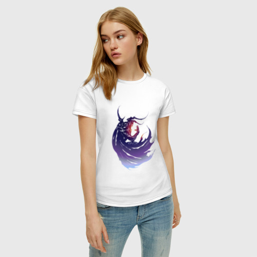 Женская футболка хлопок  Final Fantasy IV, цвет белый - фото 3