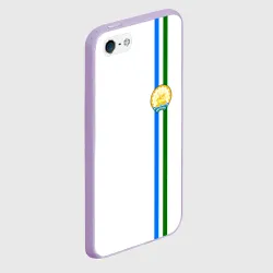 Чехол для iPhone 5/5S матовый Башкортостан герб на груди слева - фото 2