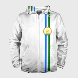 Мужская ветровка 3D Башкортостан герб на груди слева