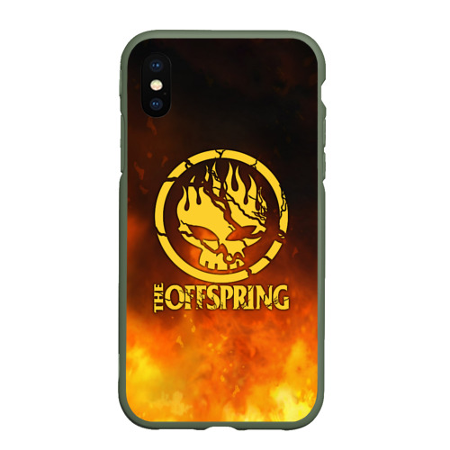 Чехол для iPhone XS Max матовый The Offspring, цвет темно-зеленый