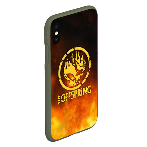 Чехол для iPhone XS Max матовый The Offspring, цвет темно-зеленый - фото 3