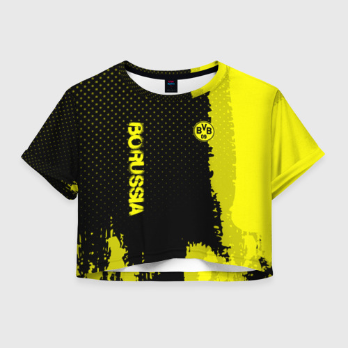 Женская футболка Crop-top 3D Borussia sport