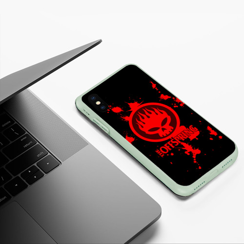 Чехол для iPhone XS Max матовый The Offspring, цвет салатовый - фото 5