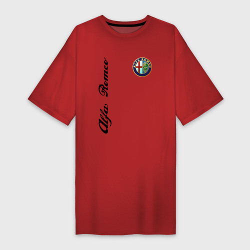 Платье-футболка хлопок Alfa Romeo Automobiles S.p.A, цвет красный