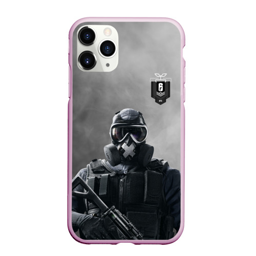 Чехол для iPhone 11 Pro Max матовый rainbow six siege, цвет розовый