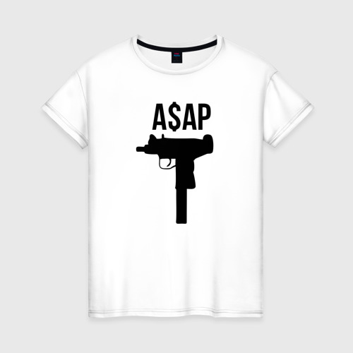 Женская футболка хлопок ASAP, цвет белый
