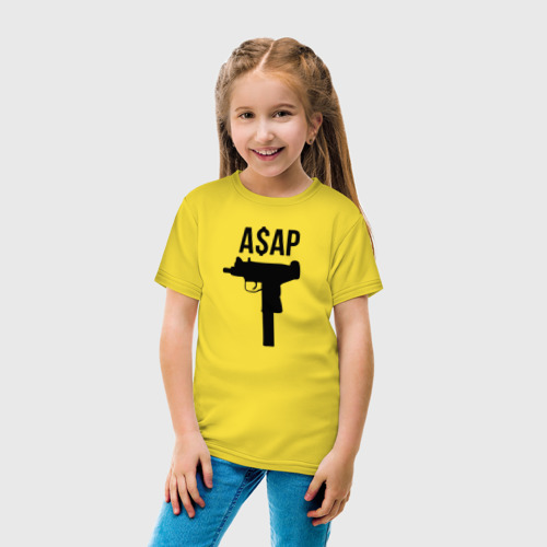 Детская футболка хлопок ASAP, цвет желтый - фото 5