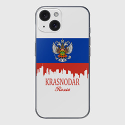 Чехол для iPhone 15 силиконовый с защитой камеры Krasnodar Краснодарский край