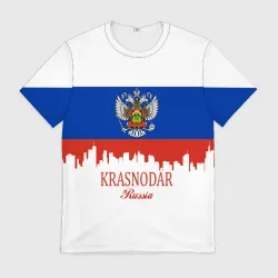 Мужская футболка 3D Krasnodar Краснодарский край