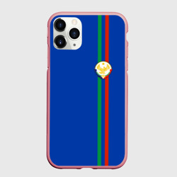 Чехол для iPhone 11 Pro Max матовый Дагестан, лента с гербом