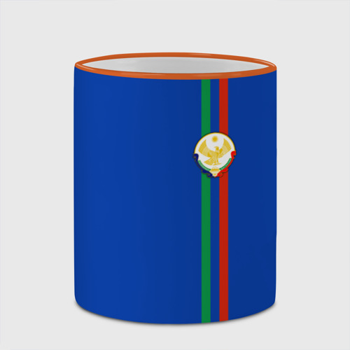 Кружка с полной запечаткой Дагестан, лента с гербом, цвет Кант оранжевый - фото 4