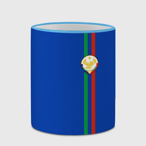 Кружка с полной запечаткой Дагестан, лента с гербом, цвет Кант небесно-голубой - фото 4
