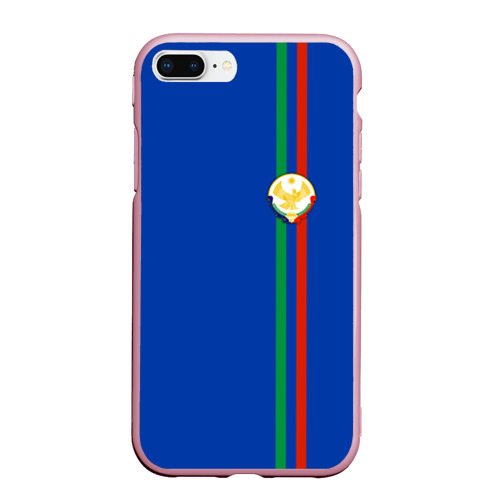 Чехол для iPhone 7Plus/8 Plus матовый Дагестан, лента с гербом