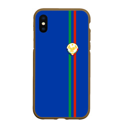 Чехол для iPhone XS Max матовый Дагестан, лента с гербом
