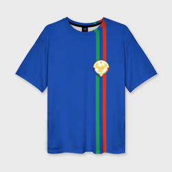 Женская футболка oversize 3D Дагестан, лента с гербом
