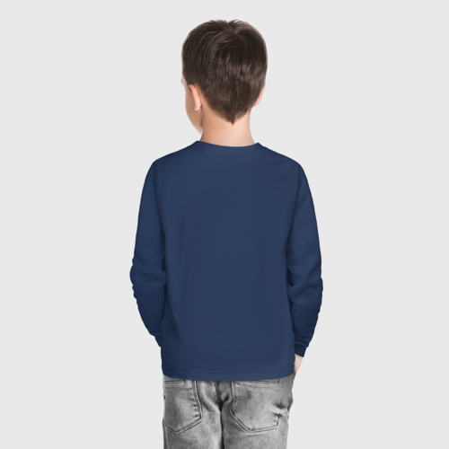 Детский лонгслив хлопок Трудный возраст, цвет темно-синий - фото 4