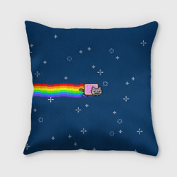 Подушка 3D Нянкот - кот мем в космосе