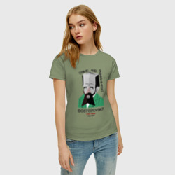 Женская футболка хлопок Достоевский - фото 2