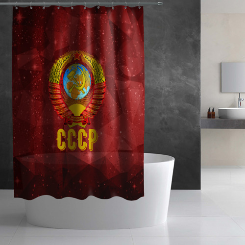 Штора 3D для ванной СССР Abstract Polygons - фото 3