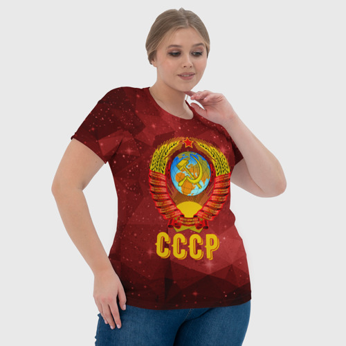 Женская футболка 3D СССР Abstract Polygons, цвет 3D печать - фото 6