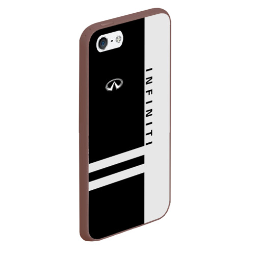 Чехол для iPhone 5/5S матовый Infiniti, цвет коричневый - фото 3