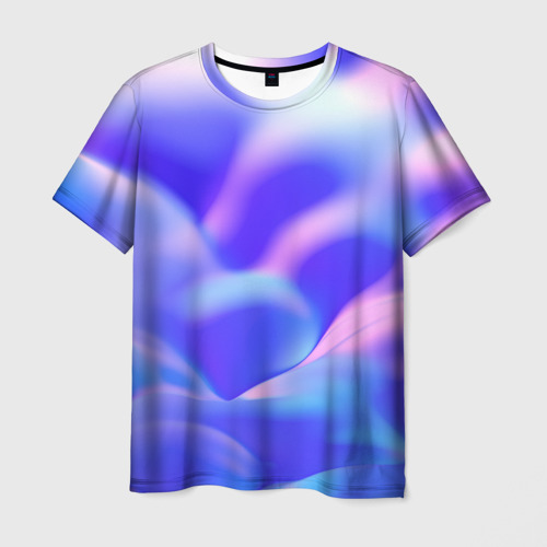 Мужская футболка 3D Neon waves, цвет 3D печать