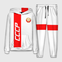 Женский костюм с толстовкой 3D СССР-white collection