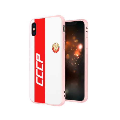 Чехол для Apple iPhone X силиконовый матовый СССР-white collection Фото 01 Чехол для Apple iPhone X силиконовый матовый СССР-white collection Фото 01