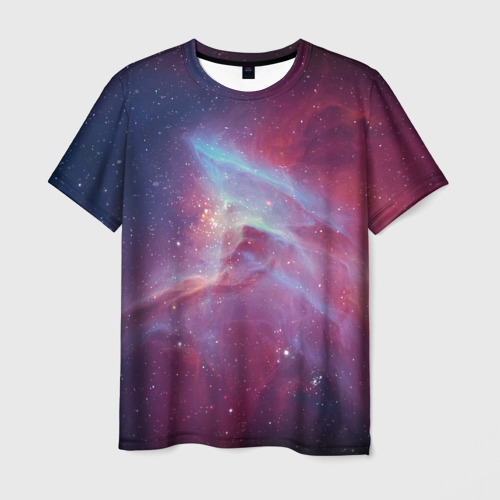 Мужская футболка 3D с принтом Космос, вид спереди #2