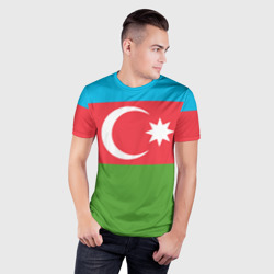 Мужская футболка 3D Slim Азербайджан - фото 2
