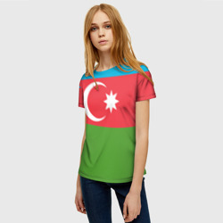 Женская футболка 3D Азербайджан - фото 2