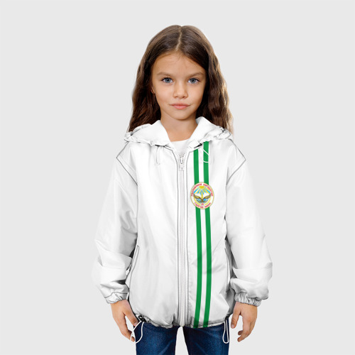 Детская куртка 3D Ингушетия, лента с гербом, цвет белый - фото 4