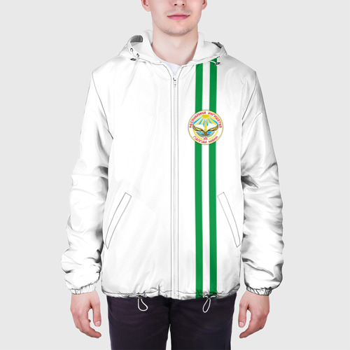 Мужская куртка 3D Ингушетия, лента с гербом, цвет 3D печать - фото 4