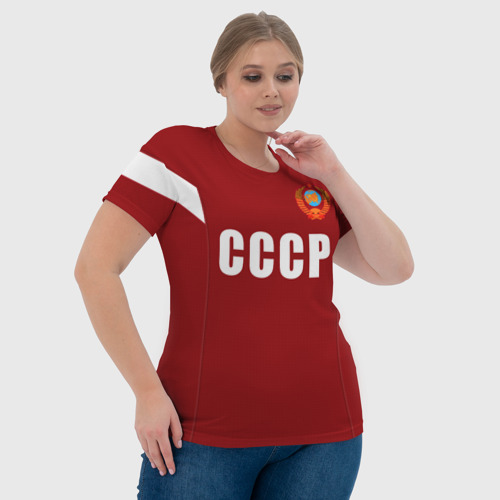 Женская футболка 3D с принтом Лев Яшин ретро #2, фото #4