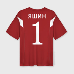 Женская футболка oversize 3D Лев Яшин ретро #2