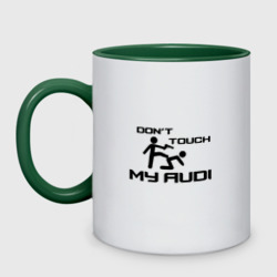 Кружка двухцветная Don't touch my Audi