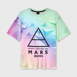 Женская футболка oversize 3D 30 Seconds to Mars