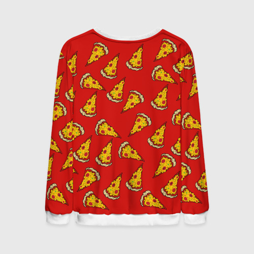 Мужской свитшот 3D Pizza red, цвет белый - фото 2