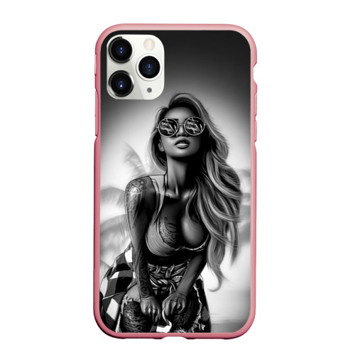 Чехол для iPhone 11 Pro Max матовый Trap girl, цвет баблгам