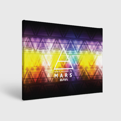 Холст прямоугольный 30 Seconds to Mars music, цвет 3D печать