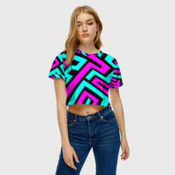 Женская футболка Crop-top 3D Abstract Background 4 - фото 2