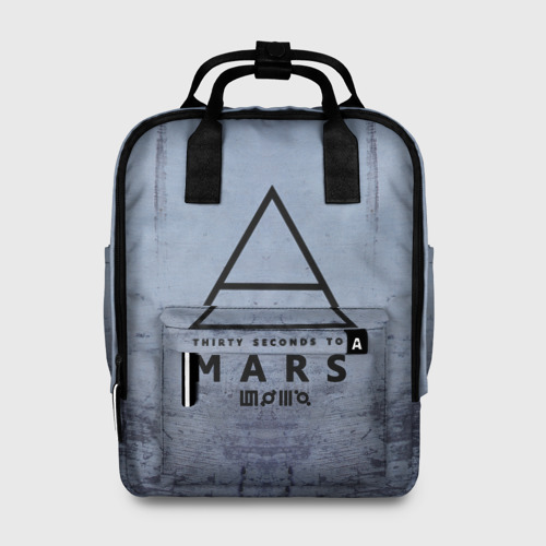 Женский рюкзак 3D с принтом 30 Seconds to Mars, вид спереди #2