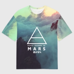 Женская футболка oversize 3D 30 Seconds to Mars