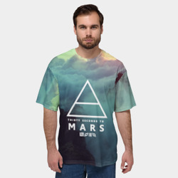 Мужская футболка oversize 3D 30 Seconds to Mars - фото 2