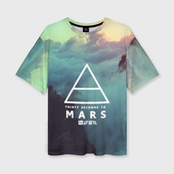 Женская футболка oversize 3D 30 Seconds to Mars